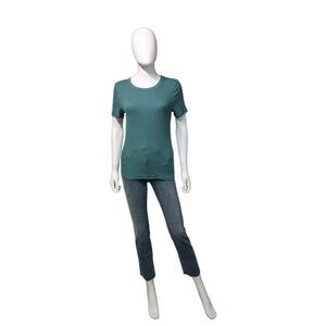 A New Day Ribbed Teal  Short Sleeve Tee, M